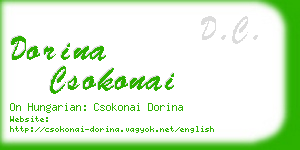 dorina csokonai business card